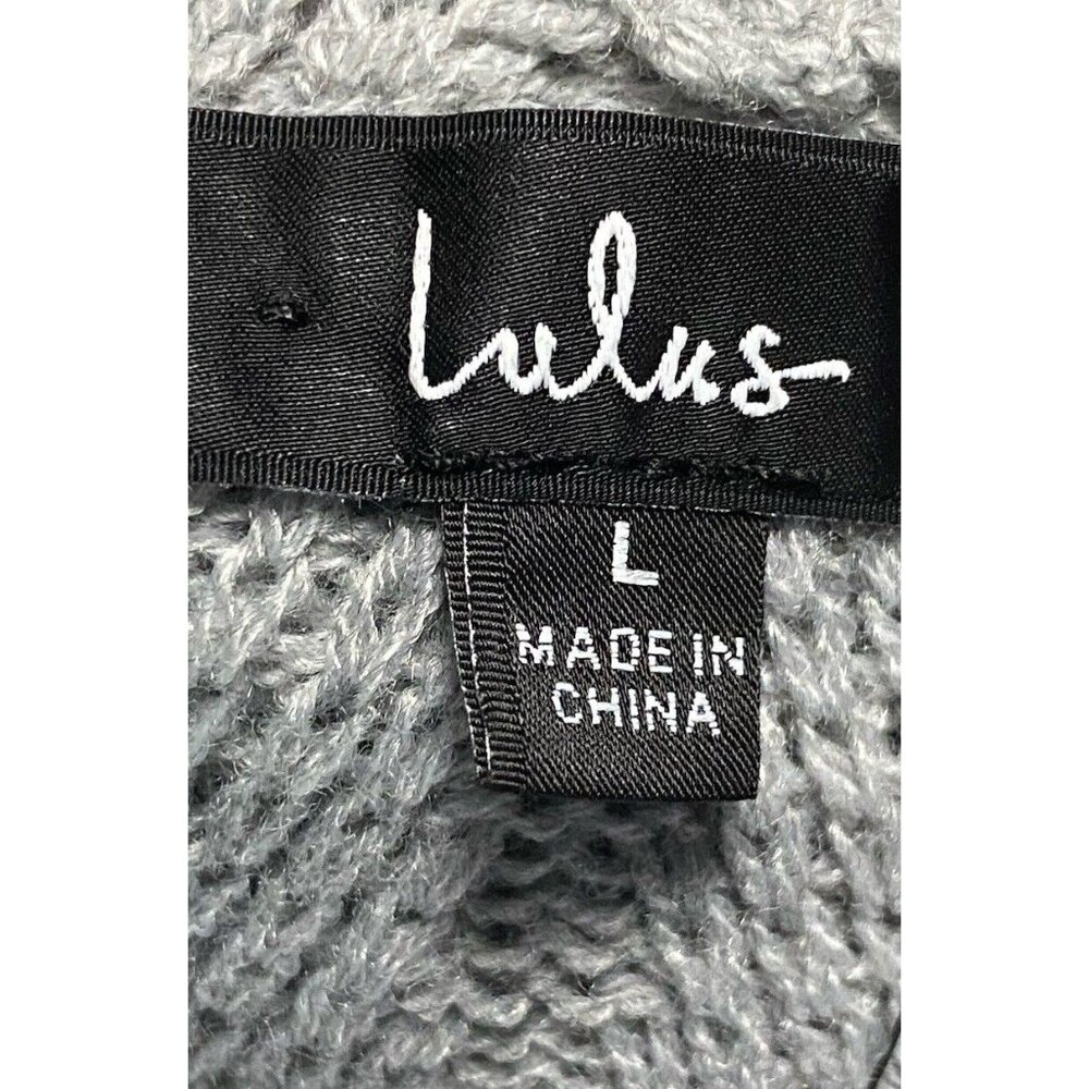 Lulus Light Gray Size Large Tea Reader Turtleneck… - image 6